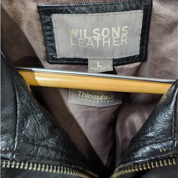 Wilsons Leather Black Jacket with Thinsulate Lining - Picture 3 of 4